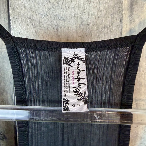 Intimately Free People Slinky Slink Black Racerback Tank Top in Black Size XS. - Picture 7 of 11